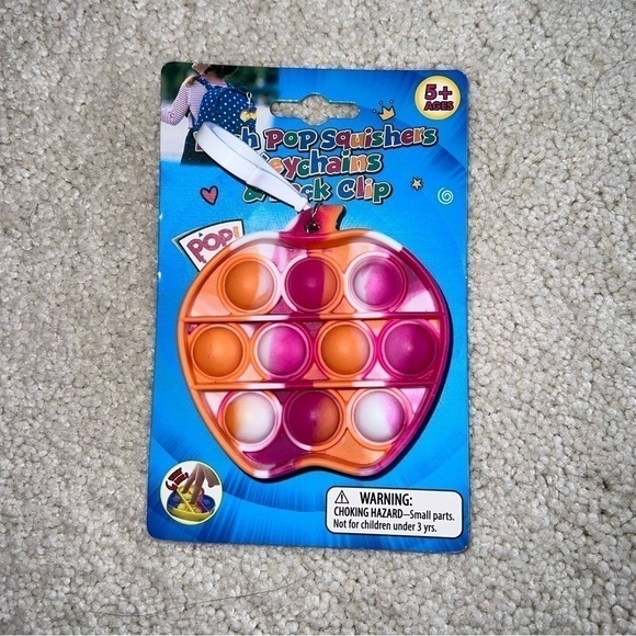 Push Pop Squishers Keychains and Back Clip - Picture 1 of 3